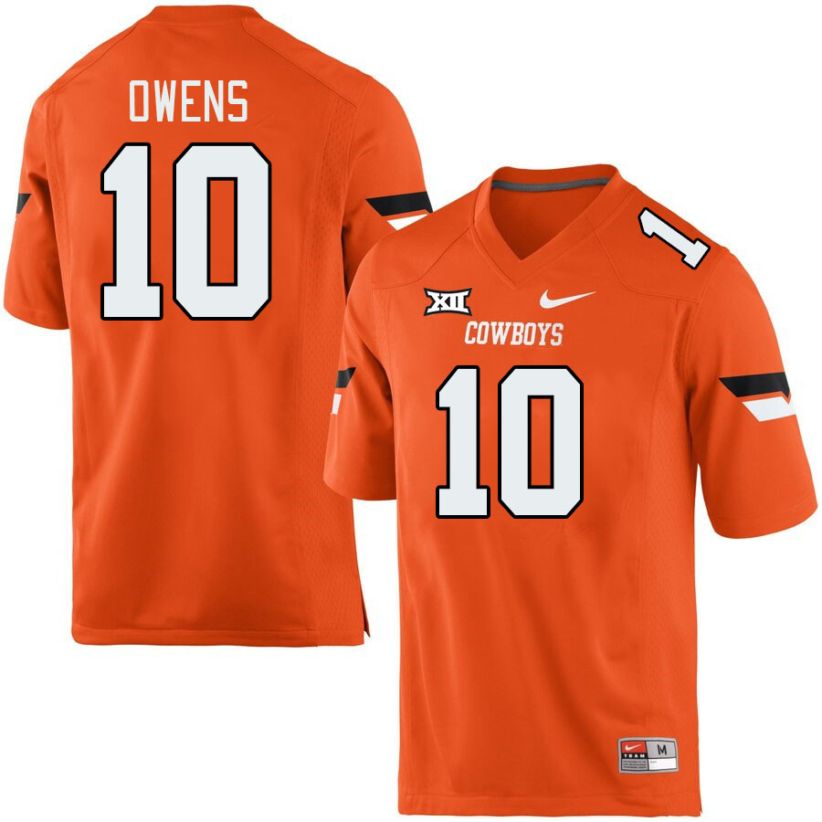 Oklahoma State Cowboys #10 Rashod Owens College Football Jerseys Stitched Sale-Retro Orange